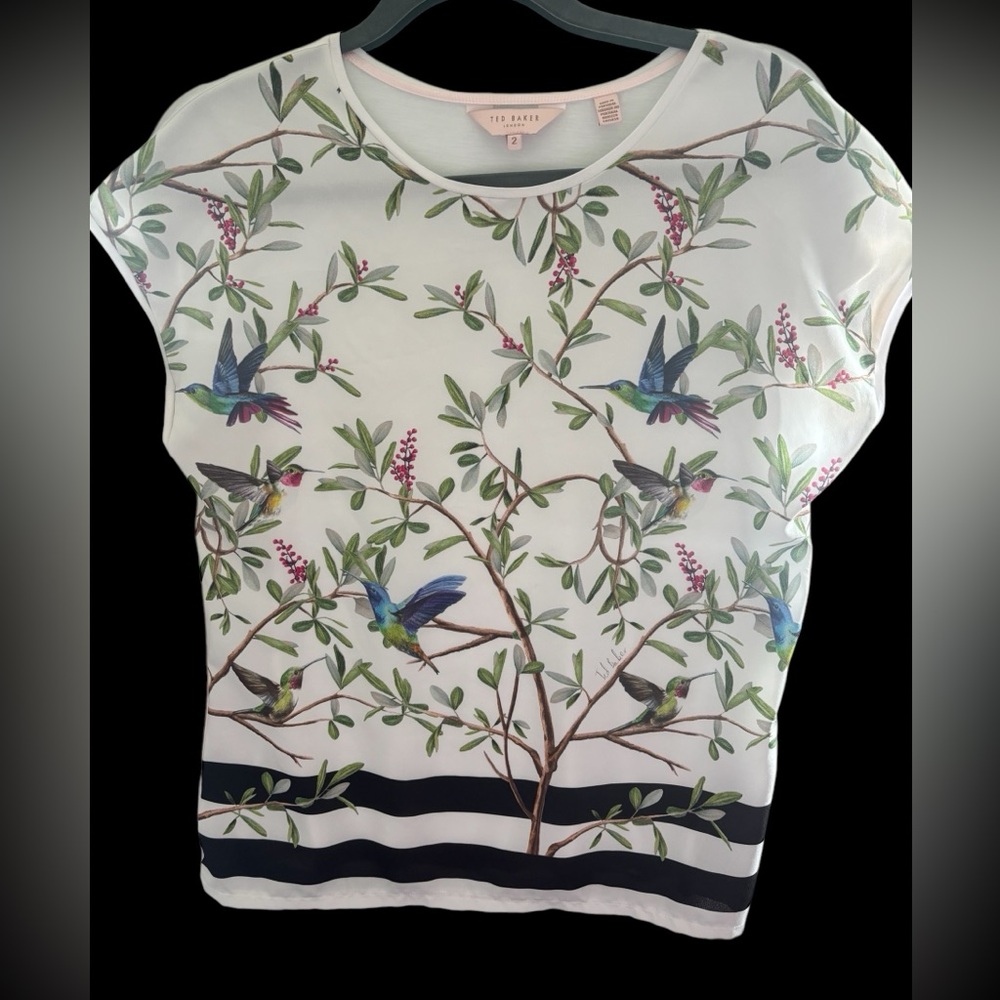 Designer Ted Baker London Short sleeve beautiful blouse-Size 2